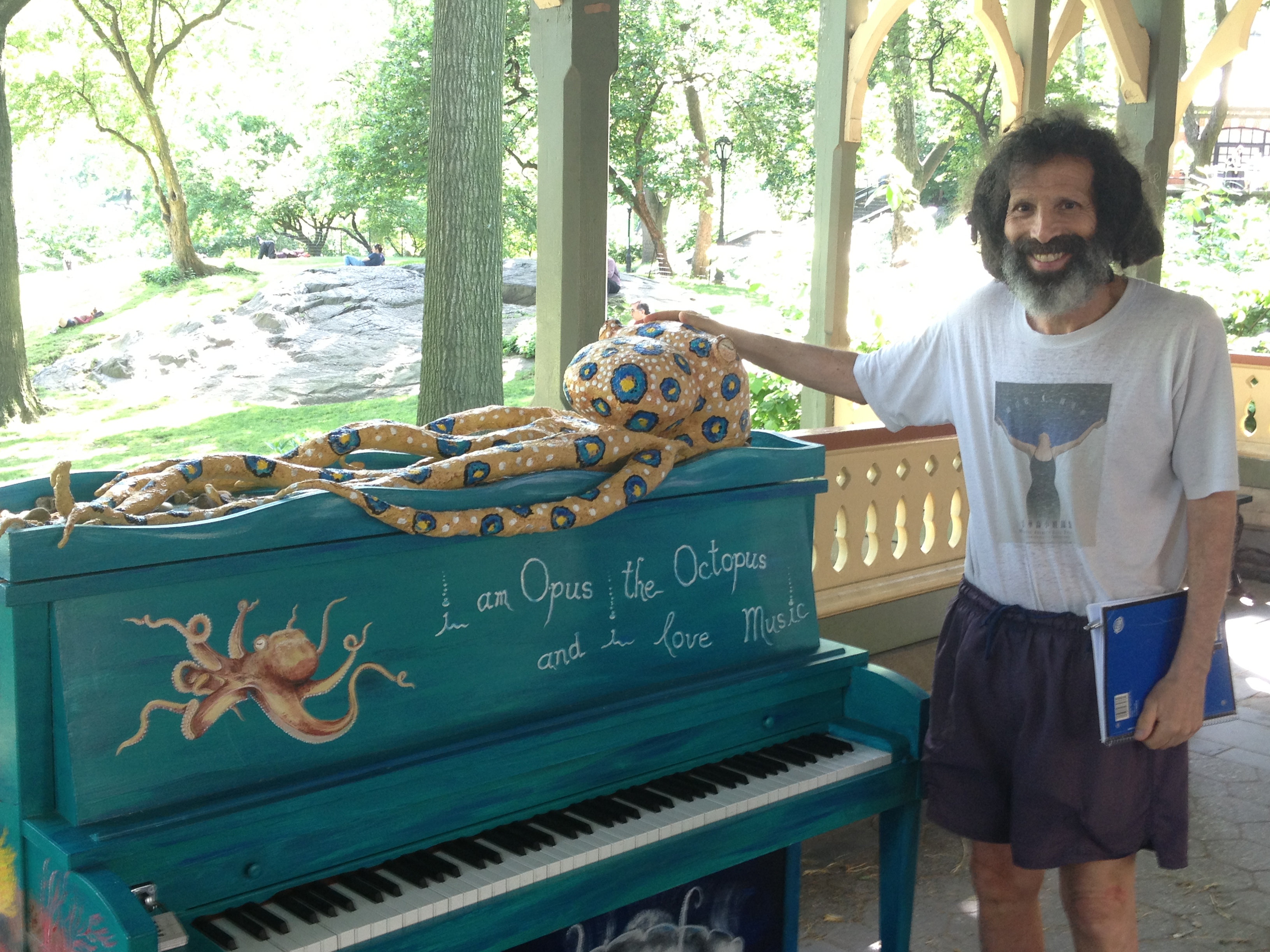 Playing Outside on an Octopus Piano