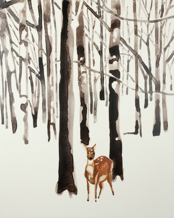 Deer_in_Snow_Forest_Annika_Connor