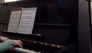 Michael Brazile plays Bach at his piano